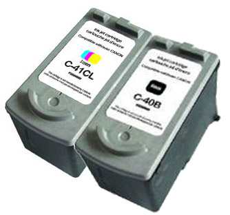 UPrint C-40/41 CL PACK 2 CARTOUCHES COMPATIBLES AVEC CANON  PG-40 - CL-41
