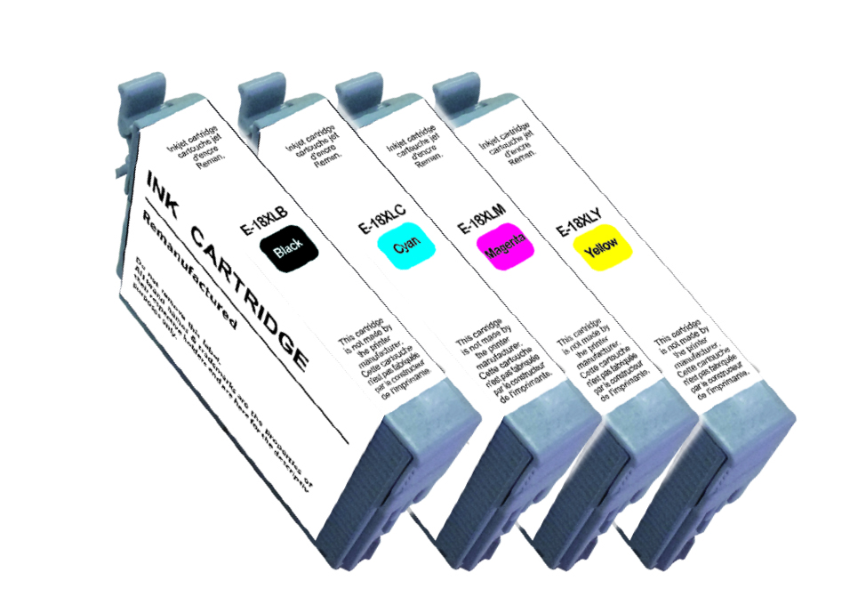 UPrint E-18XL BK/C/M/Y PACK 4 CARTOUCHES COMPATIBLES AVEC EPSON T18XL
