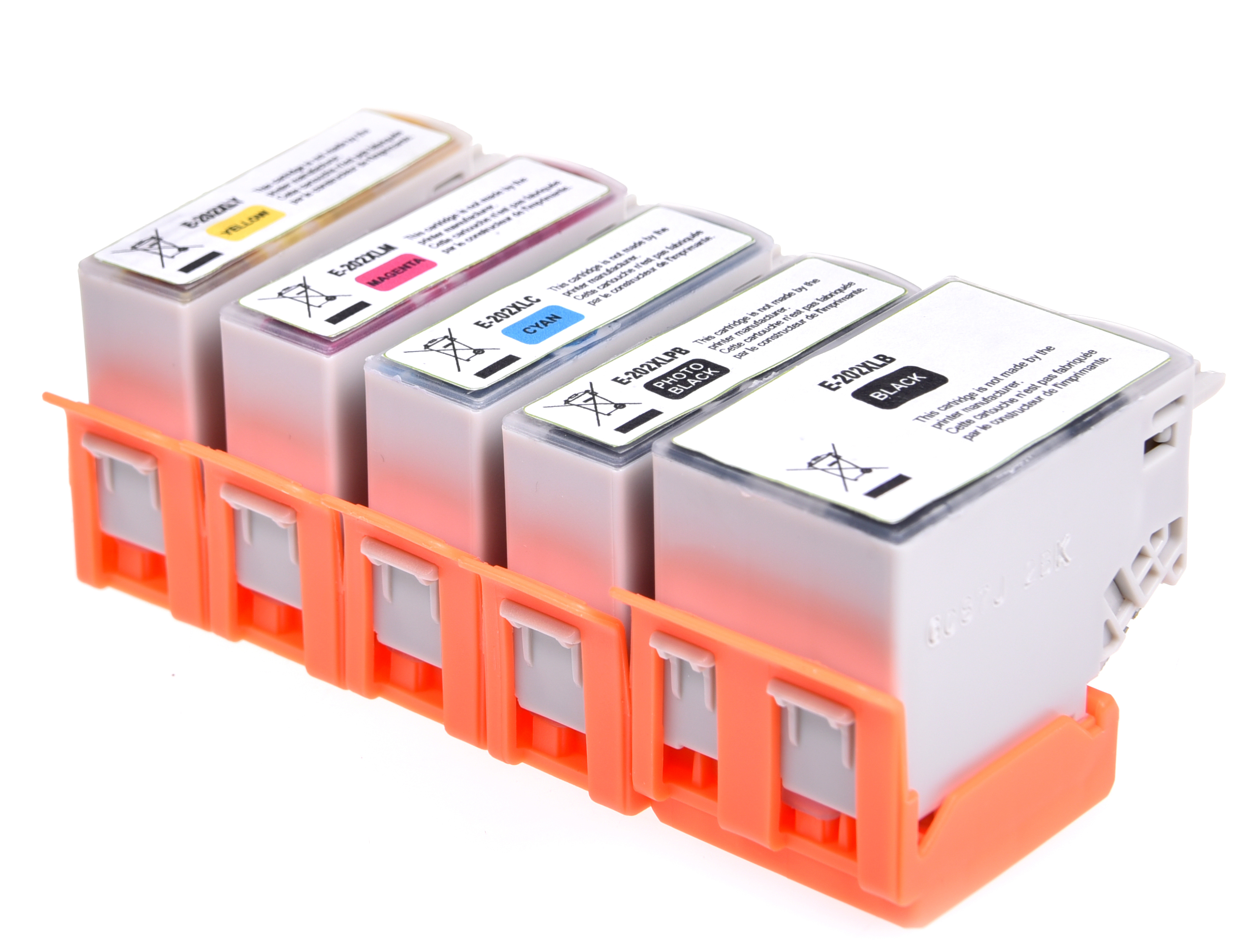 UPrint E-202XL BK/PBK/C/M/Y PACK 5 CARTOUCHES COMPATIBLES AVEC EPSON T202XL - T02G7