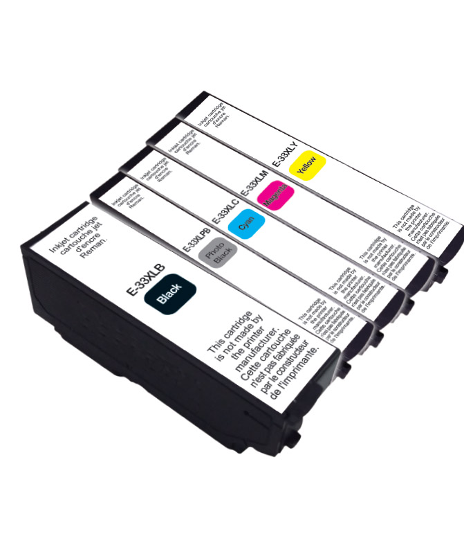 UPrint E-33XL 2BK/C/M/Y PACK 5 CARTOUCHES COMPATIBLES AVEC EPSON T33XL - T3357