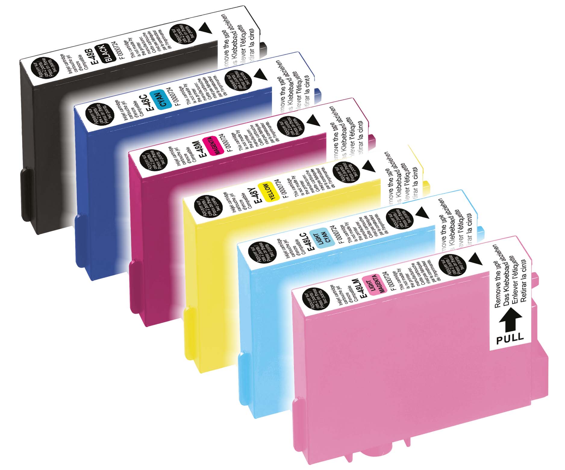 UPrint E-48 BK/C/M/Y/LC/LM PACK 6 CARTOUCHES COMPATIBLES AVEC EPSON T048 - T0487