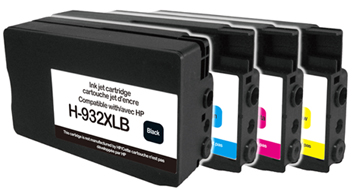 UPrint H-932/933XL BK/C/M/Y PACK 4 CARTOUCHES COMPATIBLES AVEC HP N°932XL / N°933XL - C2P42AE