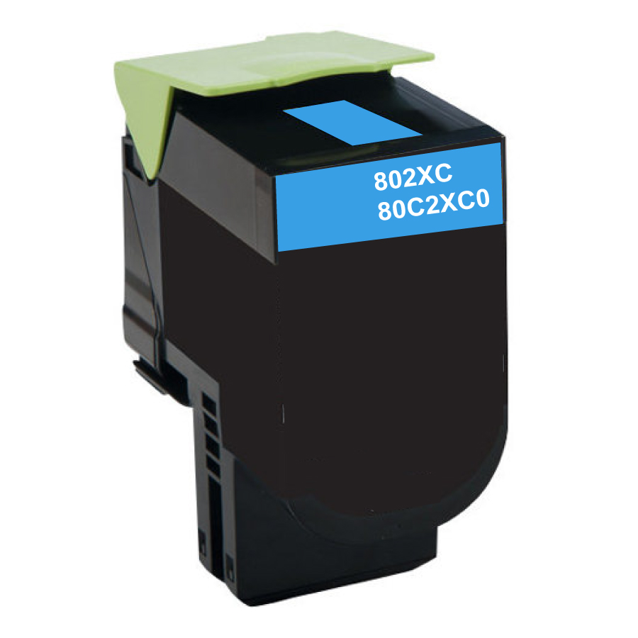 NEUTRE L.802XC C TONER COMPATIBLE AVEC LEXMARK 80C2XC0